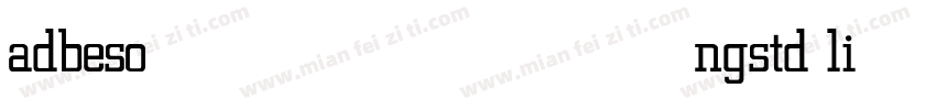 adbesongstd light字体转换